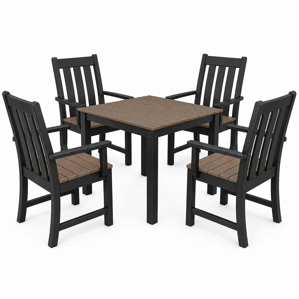 POLYWOOD® Vineyard 5-Piece Parsons Select Accents Dining Set - PWS2365-1
