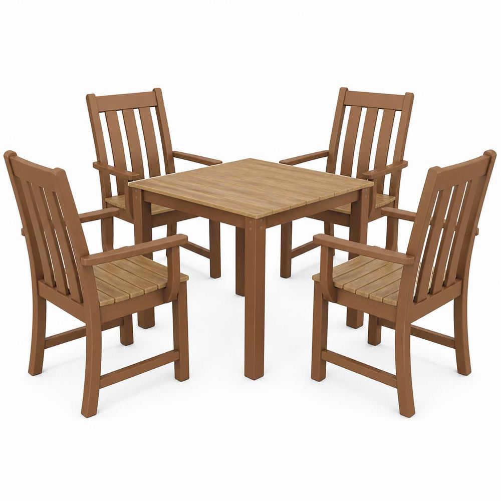 POLYWOOD® Vineyard 5-Piece Parsons Select Accents Dining Set - PWS2365-1