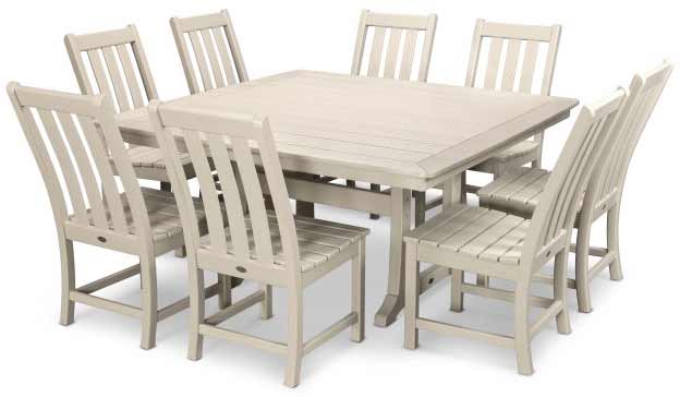 POLYWOOD® Vineyard 9-Piece Dining Set - PWS406-1 Dining Set POLYWOOD®