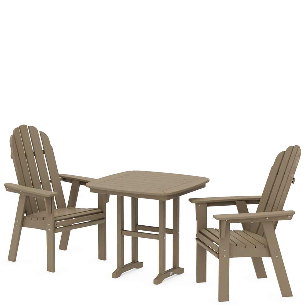 POLYWOOD® Vineyard Adirondack 3-Piece Dining Set - PWS1229-1