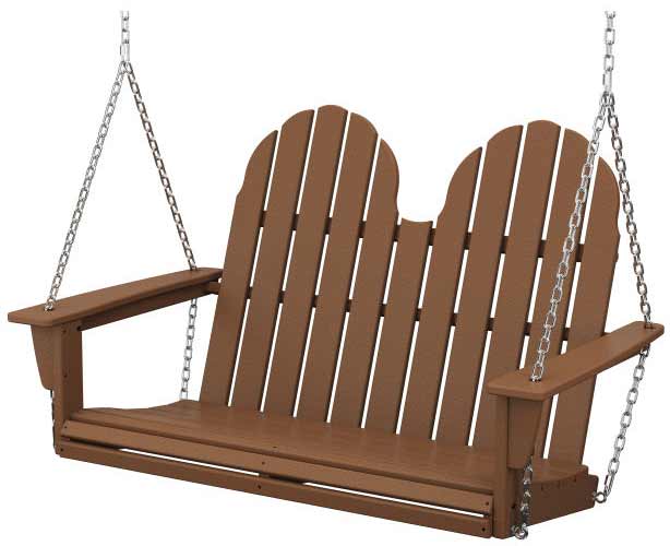 POLYWOOD® Vineyard Adirondack 48" Swing - ADSW600 Porch Swing POLYWOOD®