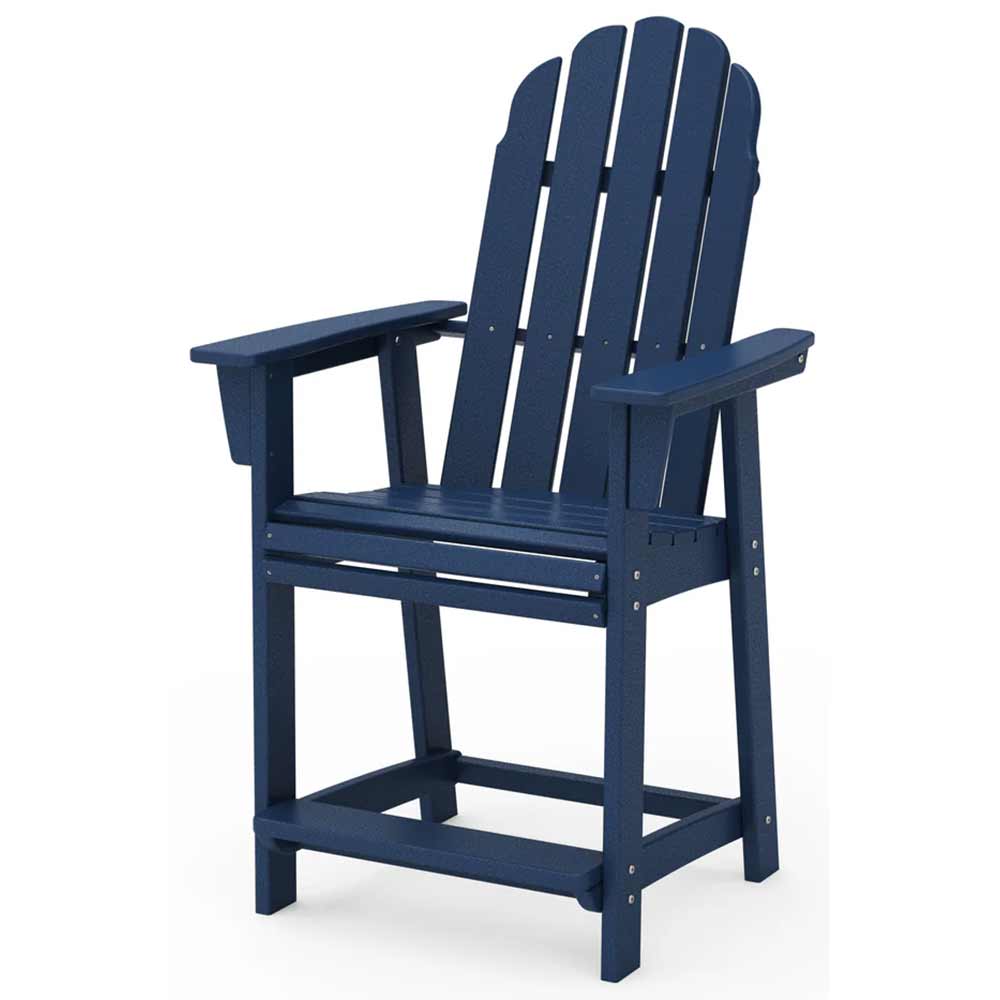 POLYWOOD® Vineyard Curveback Adirondack Counter Chair - ADD601
