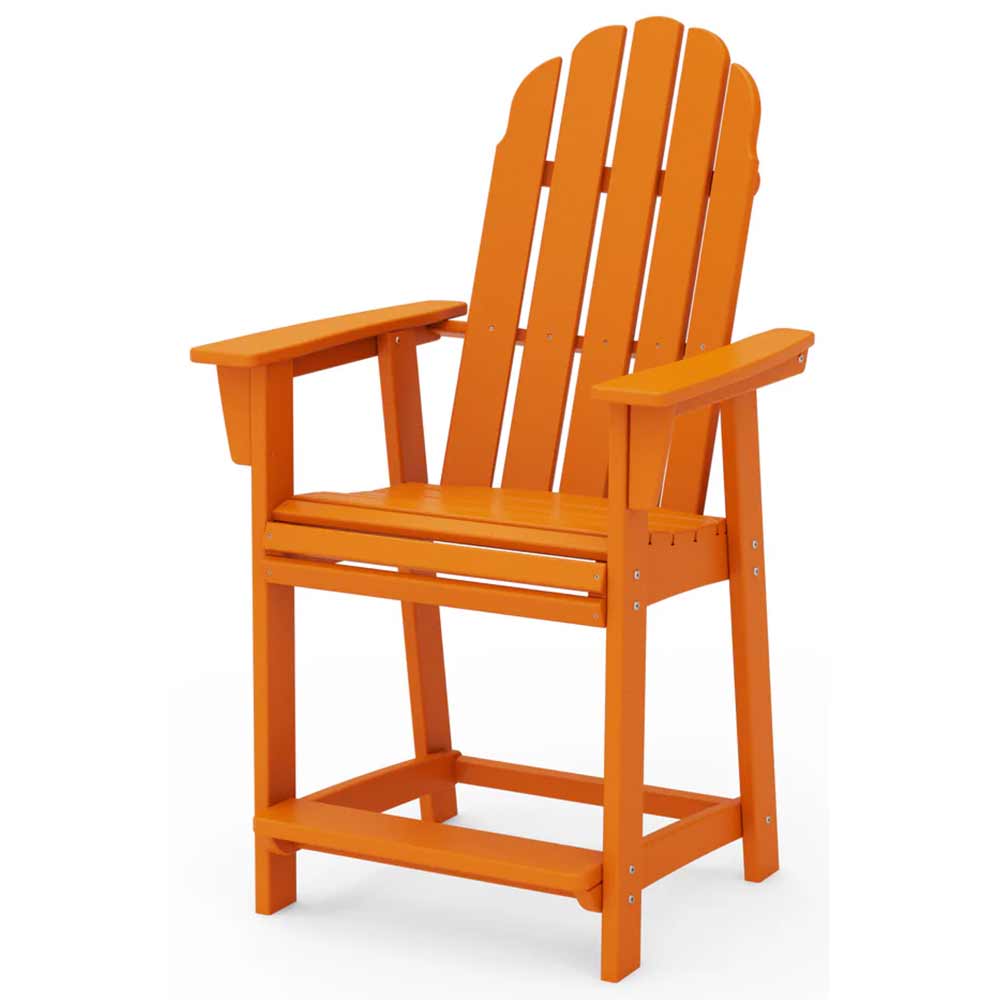POLYWOOD® Vineyard Curveback Adirondack Counter Chair - ADD601