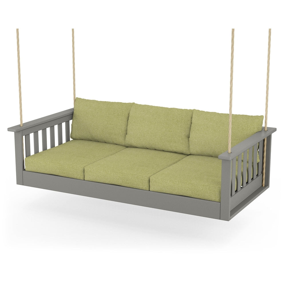 Vineyard Daybed Swing - Slate Grey / Chartreuse Boucle