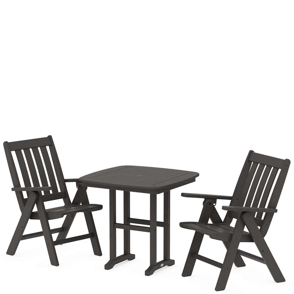 POLYWOOD® Vineyard Folding Chair 3-Piece Dining Set - PWS1231-1