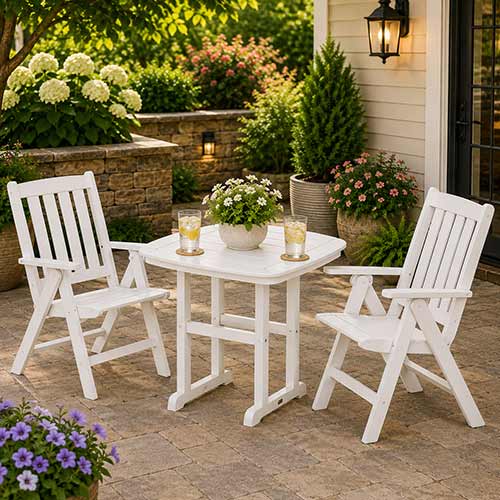 POLYWOOD® Vineyard Folding Chair 3-Piece Dining Set - PWS1231-1