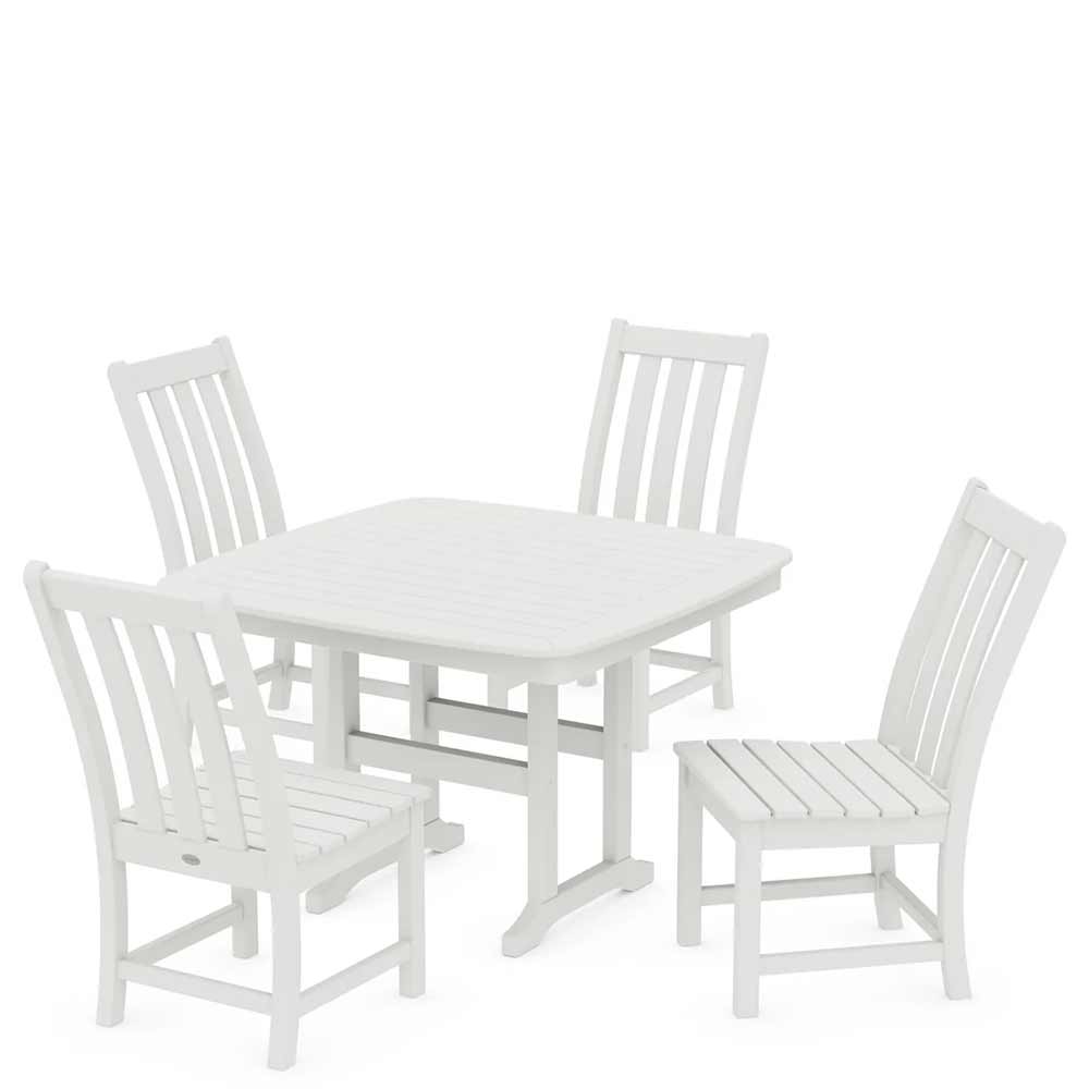 POLYWOOD® Vineyard Side Chair 5-Piece Dining Set with Trestle Legs - PWS936-1
