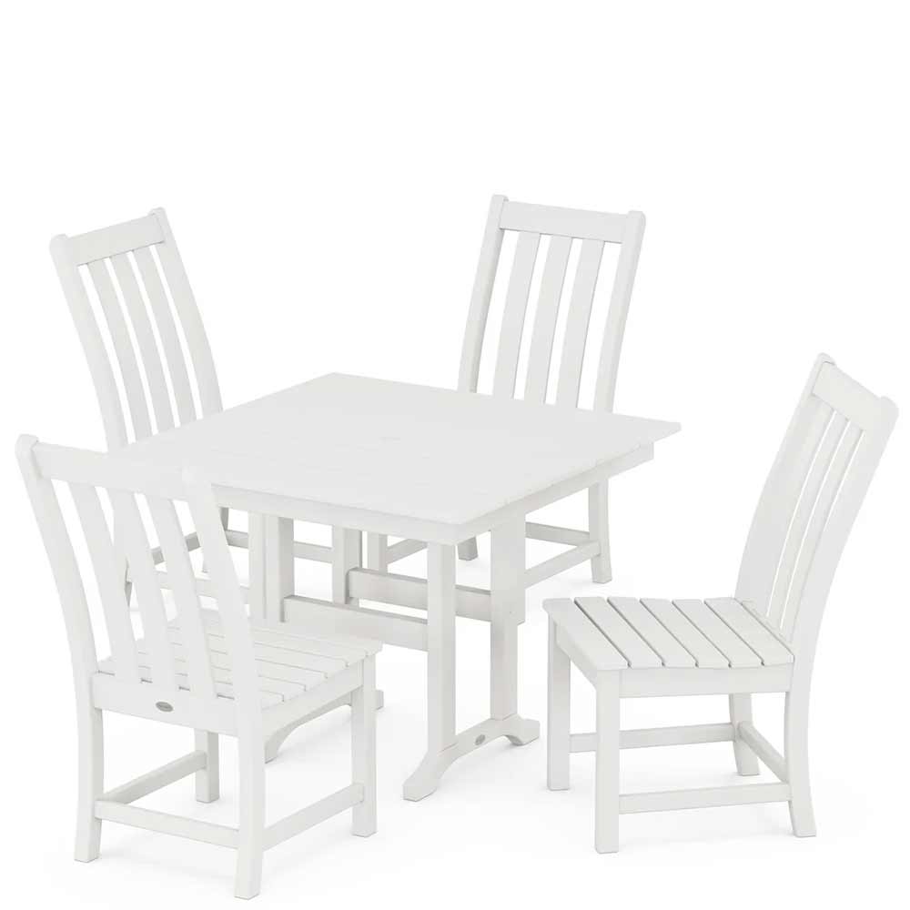 POLYWOOD® Vineyard Side Chair 5-Piece Farmhouse Dining Set - PWS1164-1