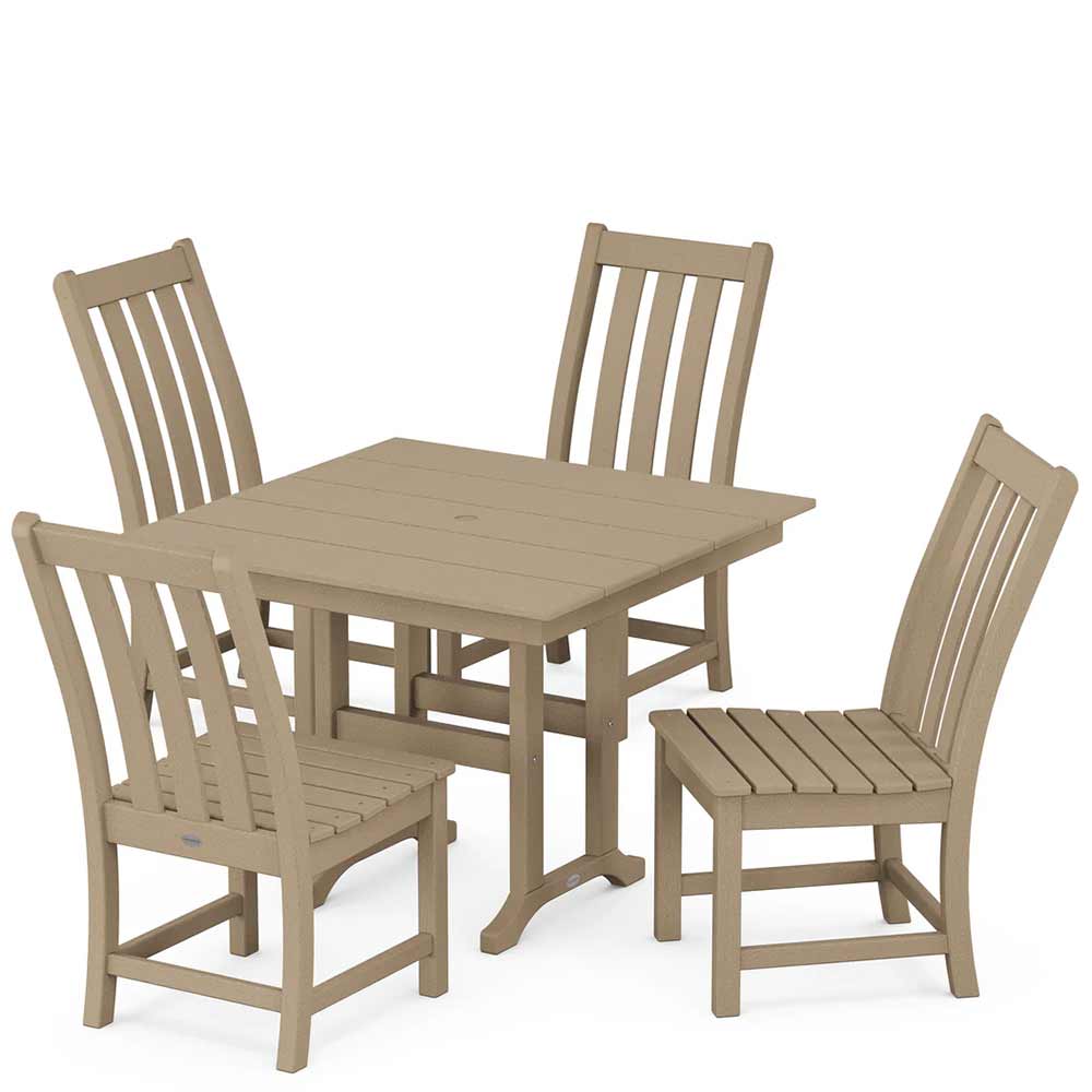 POLYWOOD® Vineyard Side Chair 5-Piece Farmhouse Dining Set - PWS1164-1