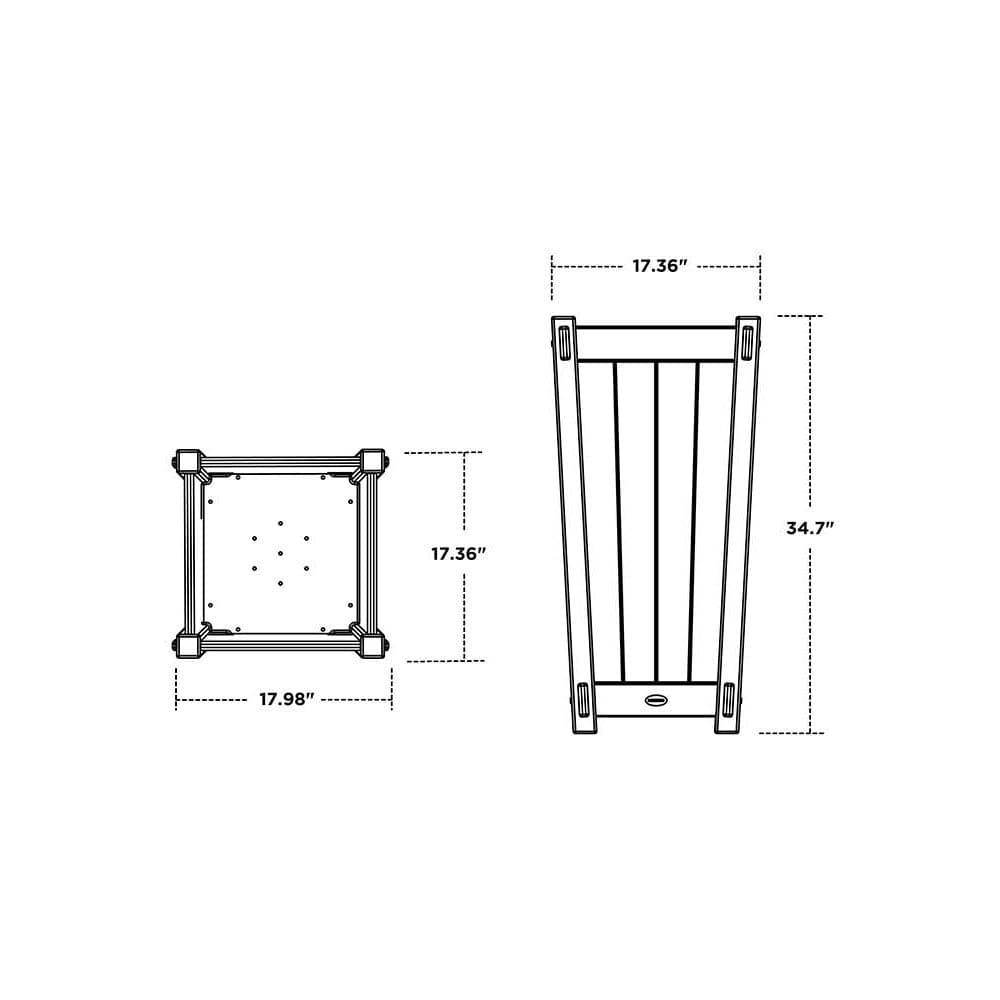 POLYWOOD® Vineyard Tapered Square Planter Box - 6217A Planter POLYWOOD®