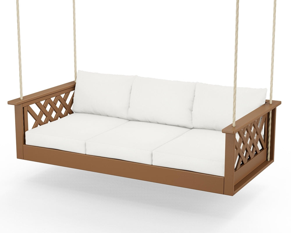 Wovendale Daybed Swing - Teak / Natural Linen