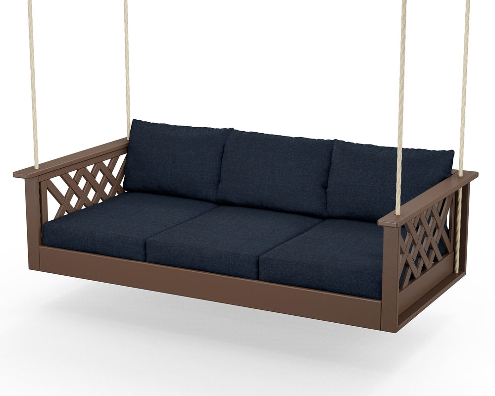 Wovendale Daybed Swing - Mahogany / Marine Indigo
