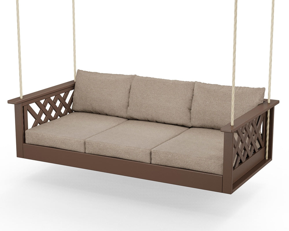 Wovendale Daybed Swing - Mahogany / Spiced Burlap