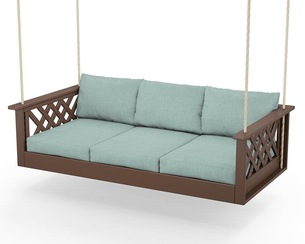Wovendale Daybed Swing - Mahogany / Glacier Spa