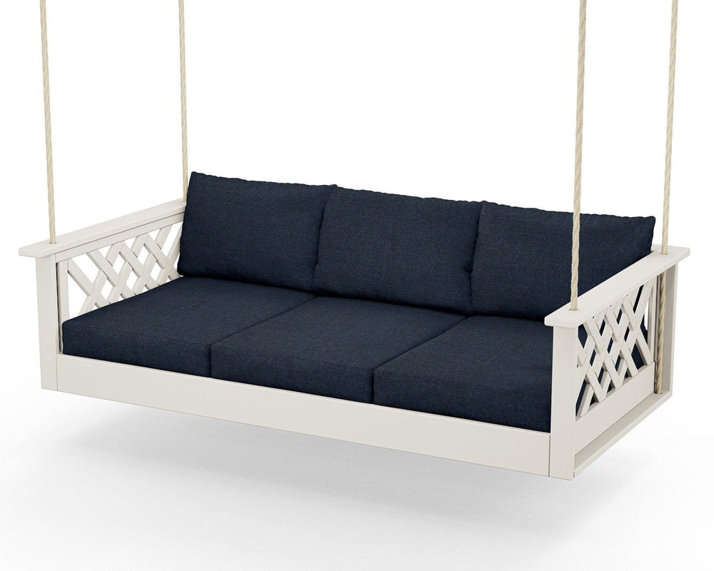 Wovendale Daybed Swing - Sand / Marine Indigo