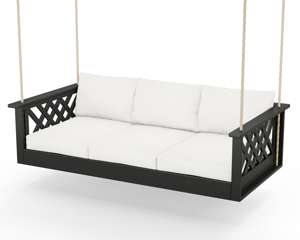 Wovendale Daybed Swing - Black / Natural Linen