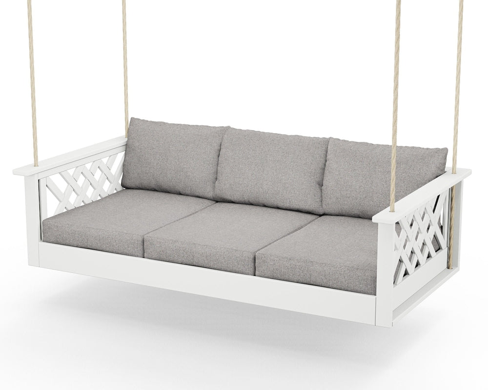 Wovendale Daybed Swing - White / Grey Mist
