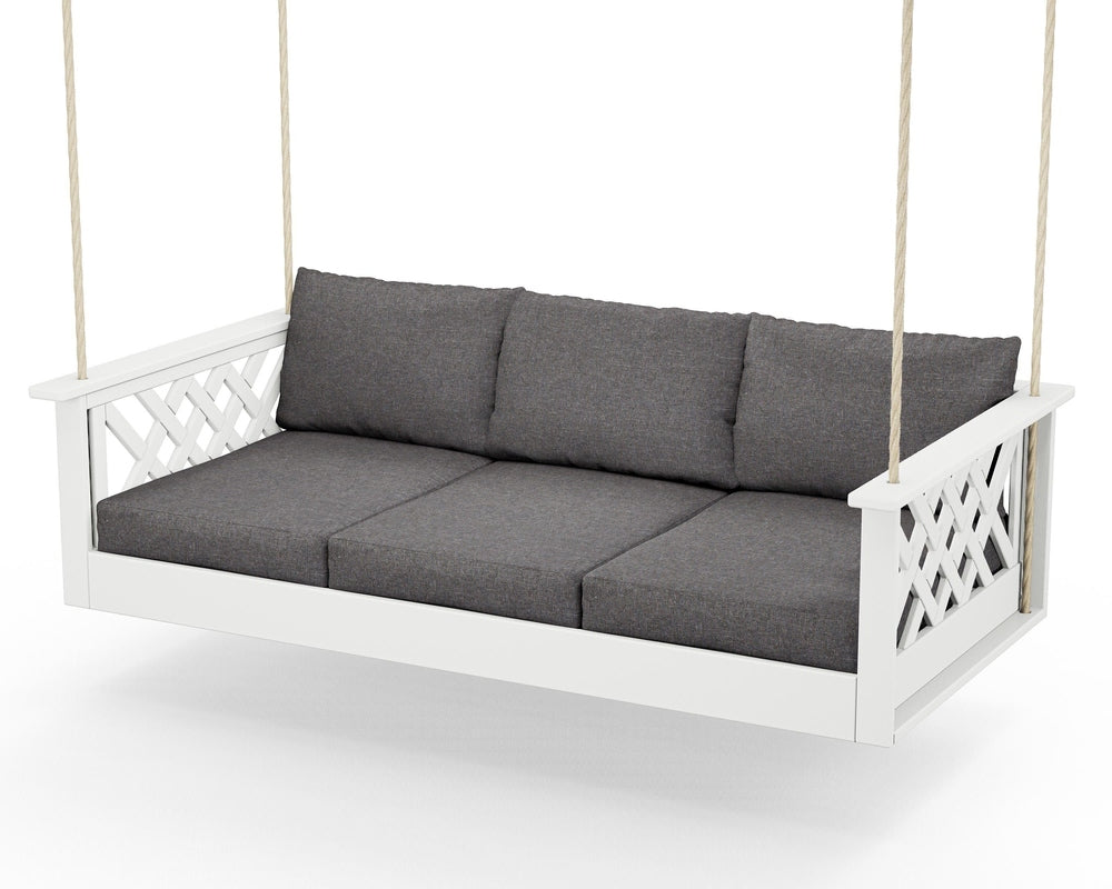 Wovendale Daybed Swing - White / Ash Charcoal