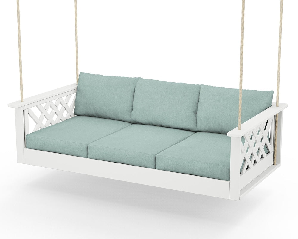 Wovendale Daybed Swing - White / Glacier Spa