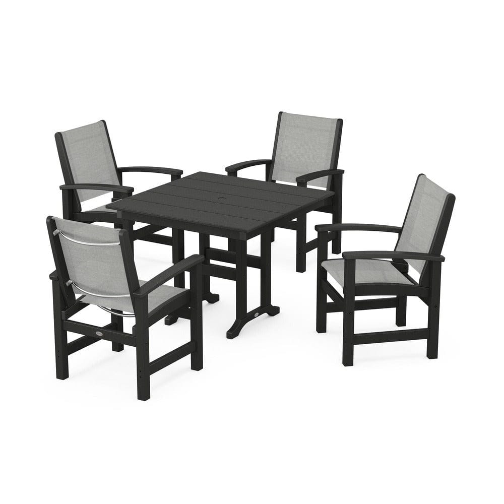 POLYWOOD® - Coastal 5-Piece Farmhouse Dining Set - PWS1141