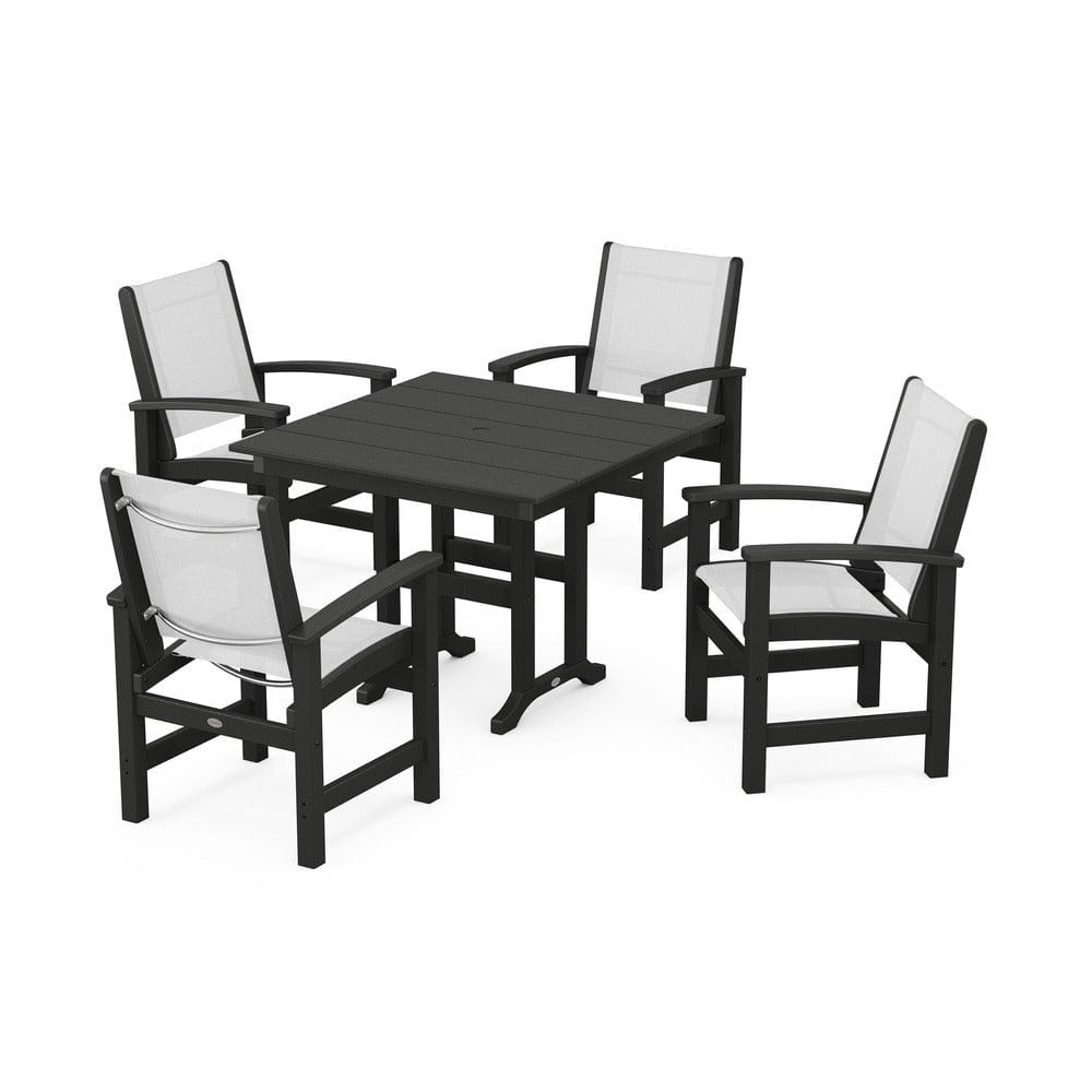 POLYWOOD® - Coastal 5-Piece Farmhouse Dining Set - PWS1141