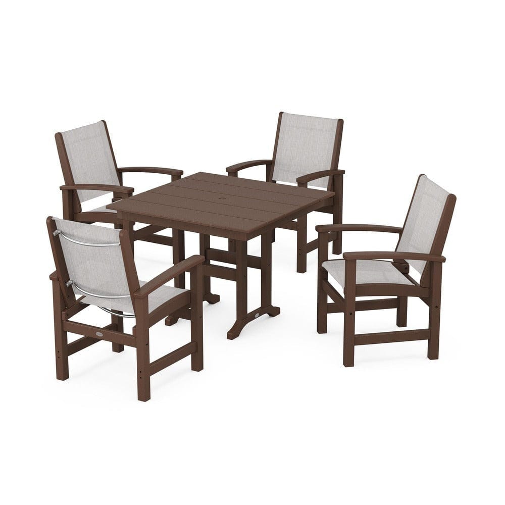 POLYWOOD® - Coastal 5-Piece Farmhouse Dining Set - PWS1141