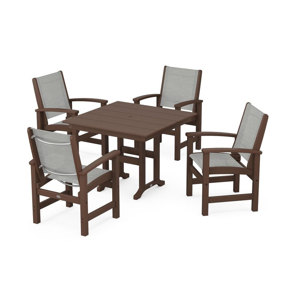 POLYWOOD® - Coastal 5-Piece Farmhouse Dining Set - PWS1141