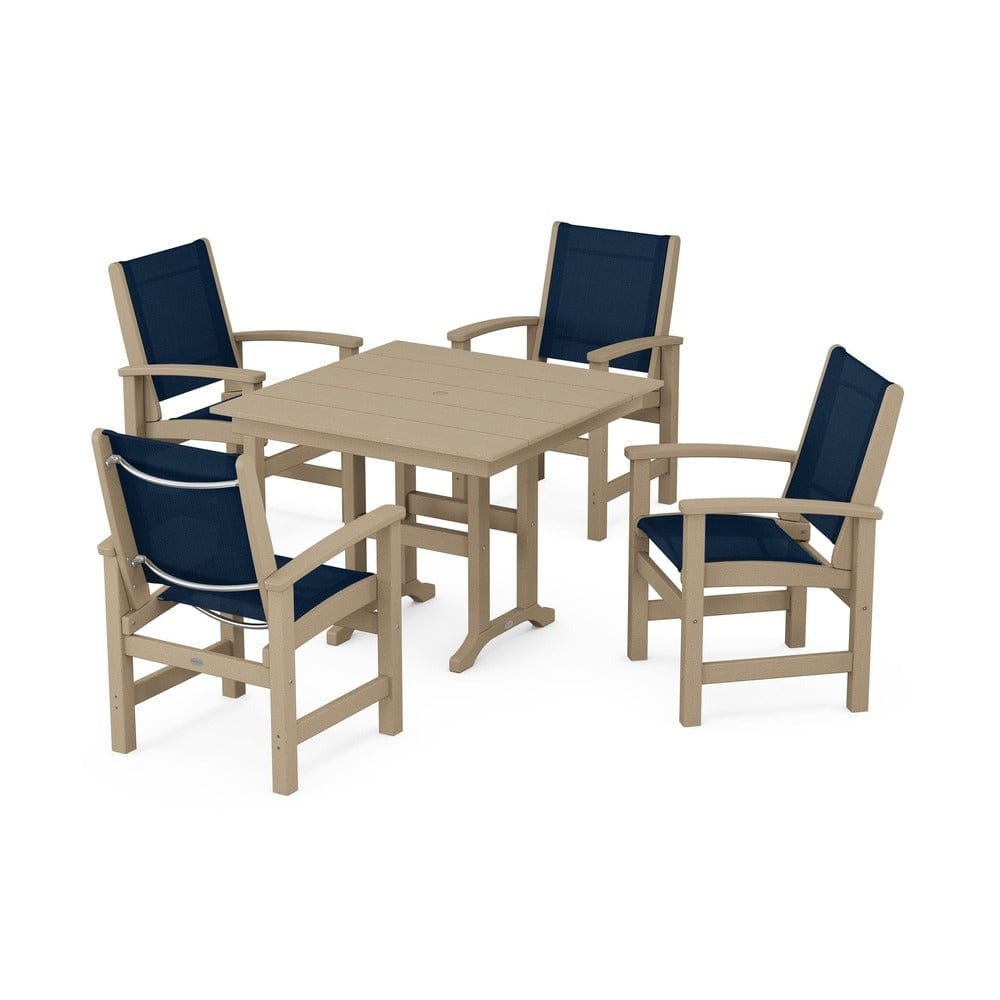 POLYWOOD® - Coastal 5-Piece Farmhouse Dining Set - PWS1141