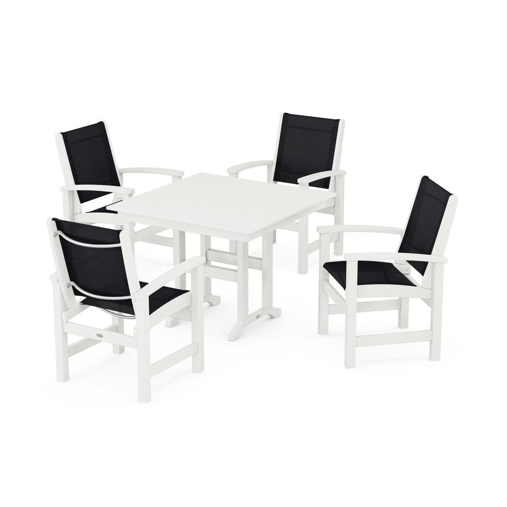 POLYWOOD® - Coastal 5-Piece Farmhouse Dining Set - PWS1141