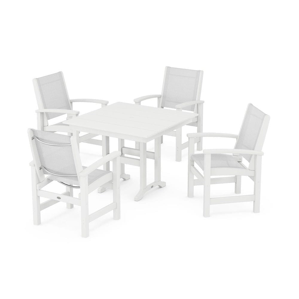 POLYWOOD® - Coastal 5-Piece Farmhouse Dining Set - PWS1141