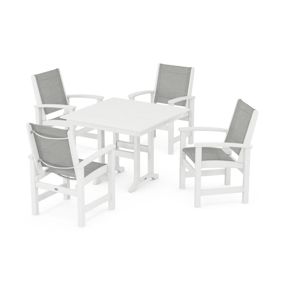 POLYWOOD® - Coastal 5-Piece Farmhouse Dining Set - PWS1141
