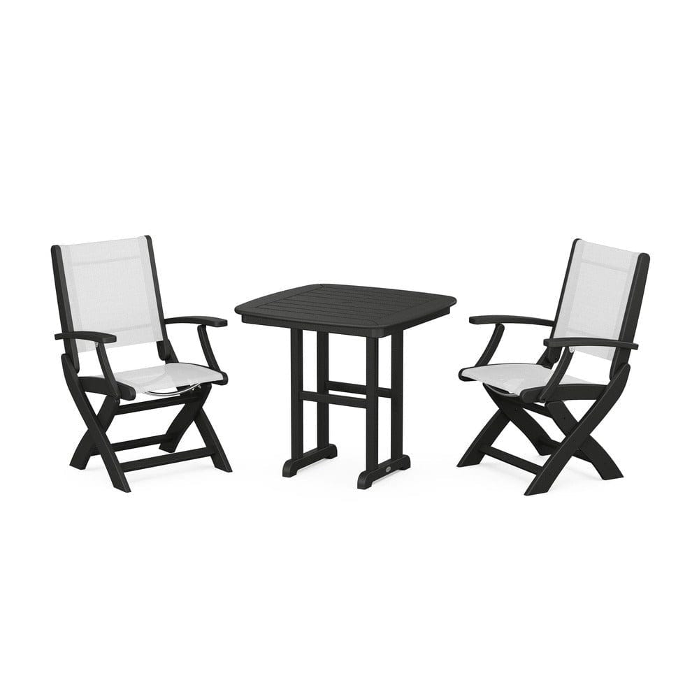 POLYWOOD® - Coastal Folding Chair 3-Piece Dining Set - PWS1206