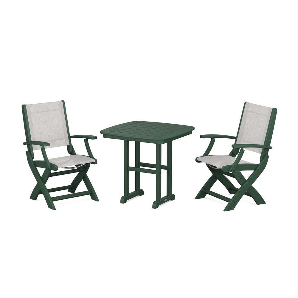 POLYWOOD® - Coastal Folding Chair 3-Piece Dining Set - PWS1206