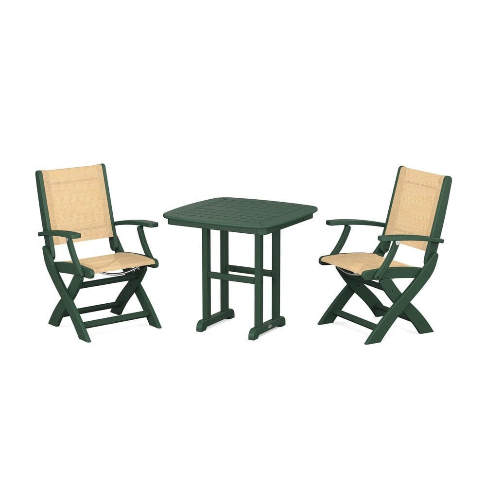 POLYWOOD® - Coastal Folding Chair 3-Piece Dining Set - PWS1206