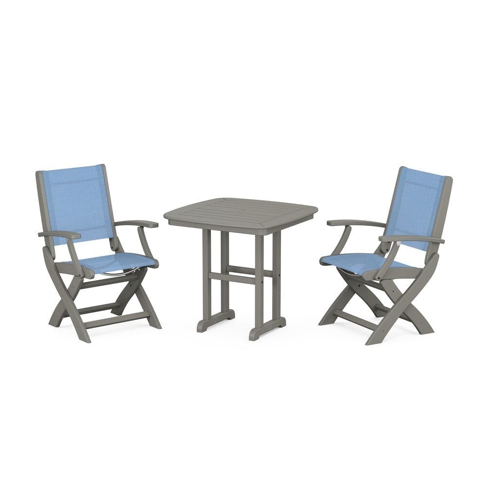 POLYWOOD® - Coastal Folding Chair 3-Piece Dining Set - PWS1206