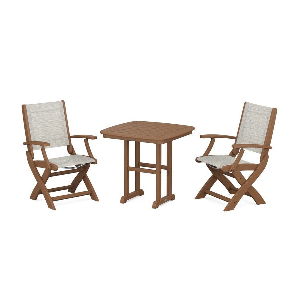 POLYWOOD® - Coastal Folding Chair 3-Piece Dining Set - PWS1206