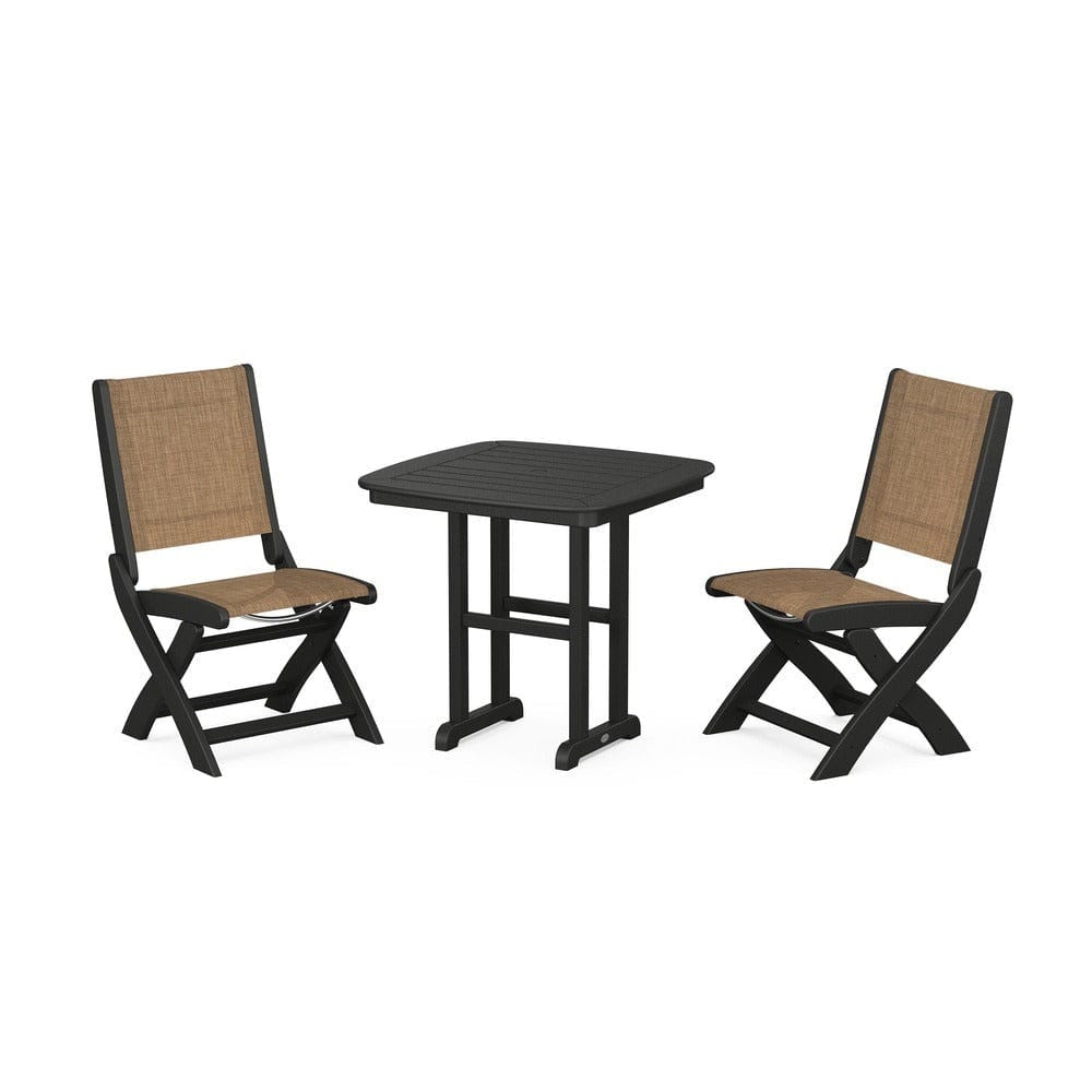 POLYWOOD® - Coastal Folding Side Chair 3-Piece Dining Set - PWS1207