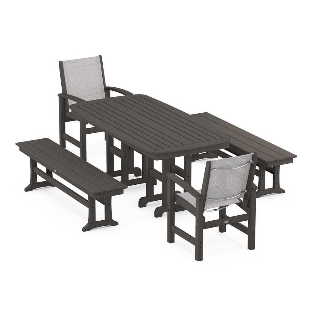 POLYWOOD® - Coastal 5-Piece Dining Set - PWS1263 Outdoor Furniture POLYWOOD®