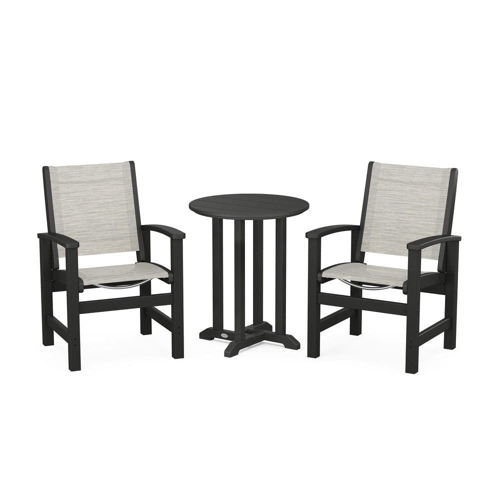 POLYWOOD® - Coastal 3-Piece Round Bistro Dining Set - PWS1294 Outdoor Furniture POLYWOOD®