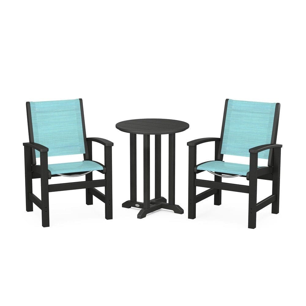 POLYWOOD® - Coastal 3-Piece Round Bistro Dining Set - PWS1294