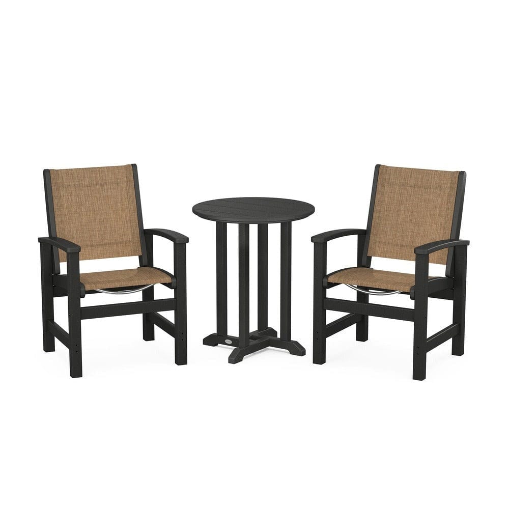 POLYWOOD® - Coastal 3-Piece Round Bistro Dining Set - PWS1294 Outdoor Furniture POLYWOOD®