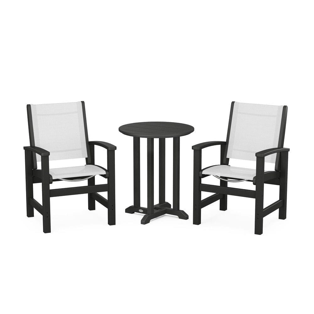 POLYWOOD® - Coastal 3-Piece Round Bistro Dining Set - PWS1294 Outdoor Furniture POLYWOOD®
