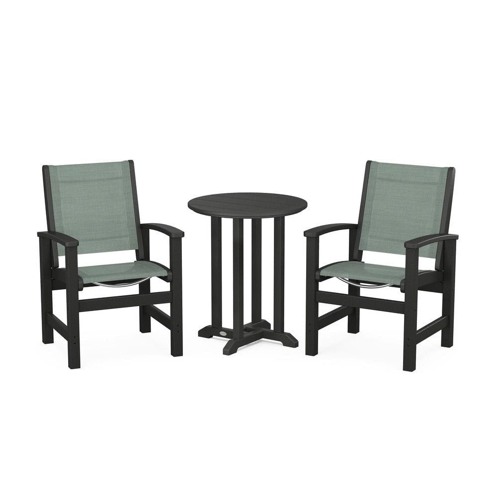 POLYWOOD® - Coastal 3-Piece Round Bistro Dining Set - PWS1294 Outdoor Furniture POLYWOOD®