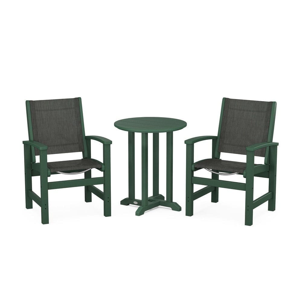 POLYWOOD® - Coastal 3-Piece Round Bistro Dining Set - PWS1294