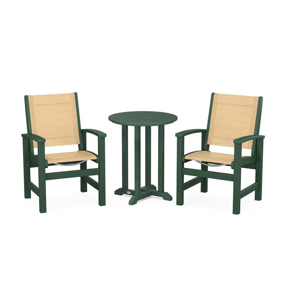 POLYWOOD® - Coastal 3-Piece Round Bistro Dining Set - PWS1294