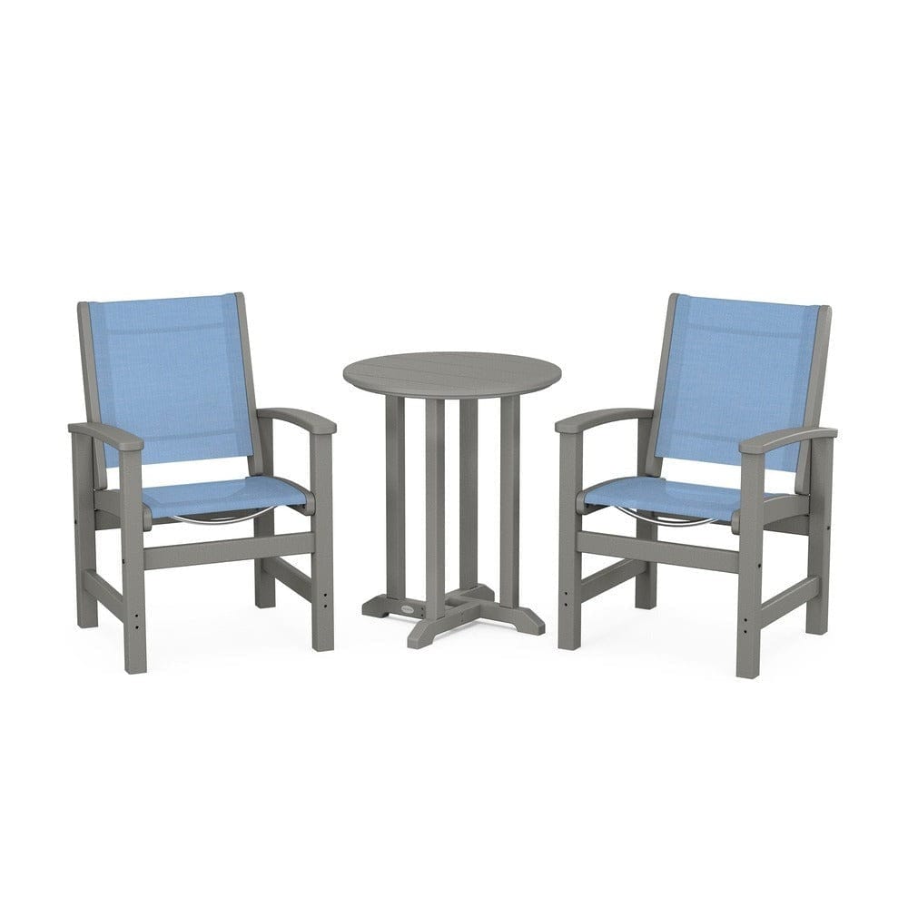 POLYWOOD® - Coastal 3-Piece Round Bistro Dining Set - PWS1294