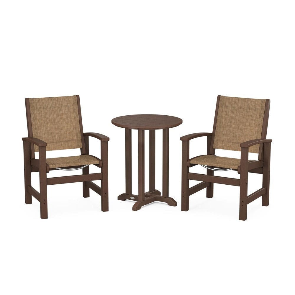 POLYWOOD® - Coastal 3-Piece Round Bistro Dining Set - PWS1294 Outdoor Furniture POLYWOOD®