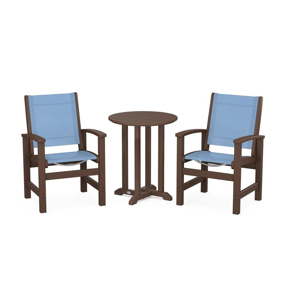 POLYWOOD® - Coastal 3-Piece Round Bistro Dining Set - PWS1294
