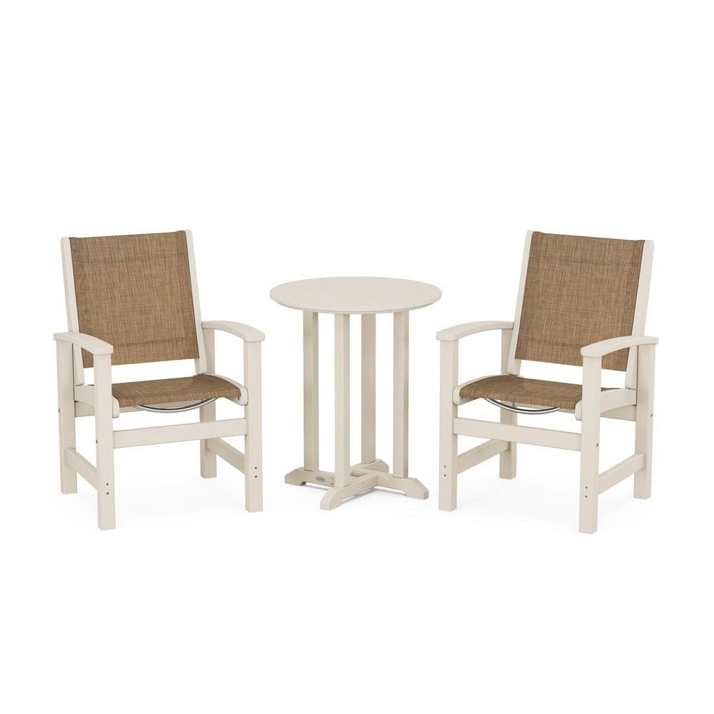 POLYWOOD® - Coastal 3-Piece Round Bistro Dining Set - PWS1294