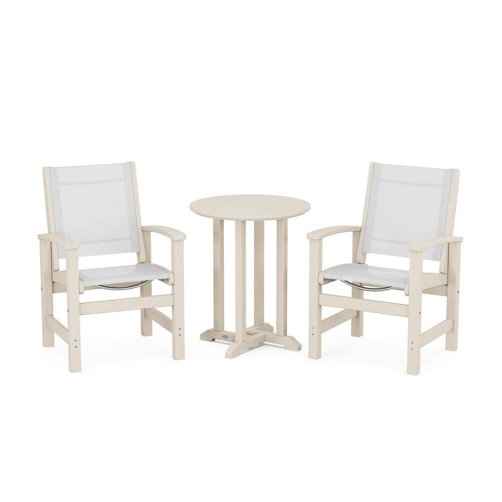 POLYWOOD® - Coastal 3-Piece Round Bistro Dining Set - PWS1294